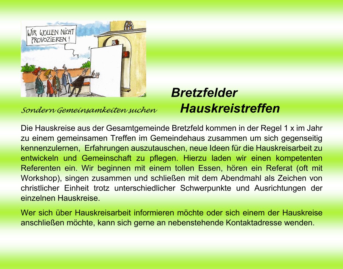 Hauskreistreffen Bretzfeld